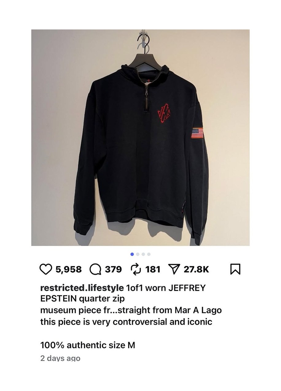 5,958 181 У restricted.lifestyle worn JEFFREY EPSTEIN quarter zip museum piece fr...straight from Mar A Lago this piece is very controversial and iconic 100% authentic size 2 davs ago