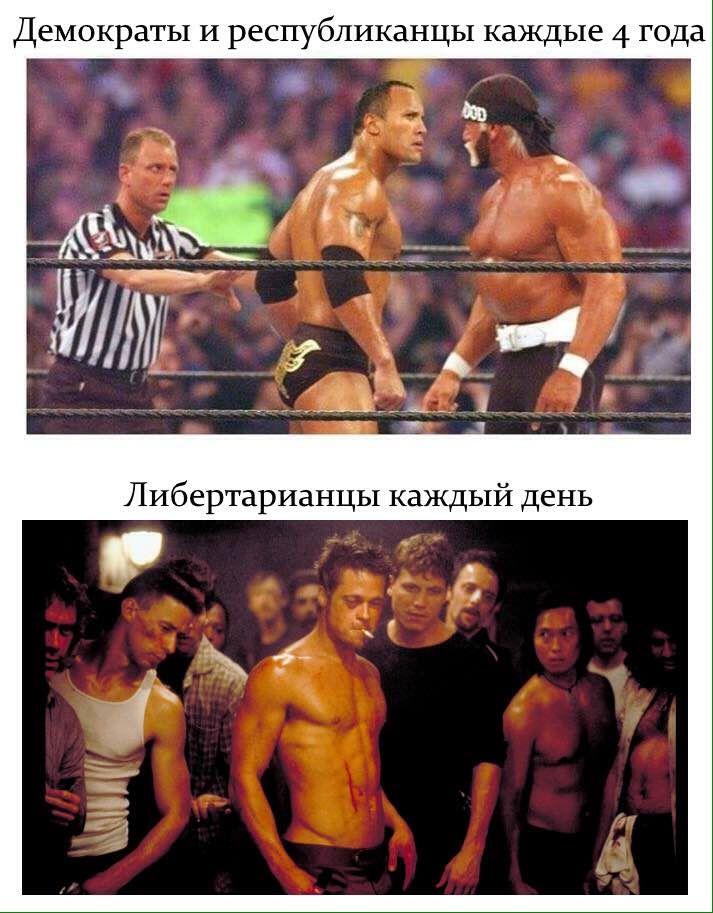 Демократы и республиканцы каждые 4 года Либертарианцы каждый день
