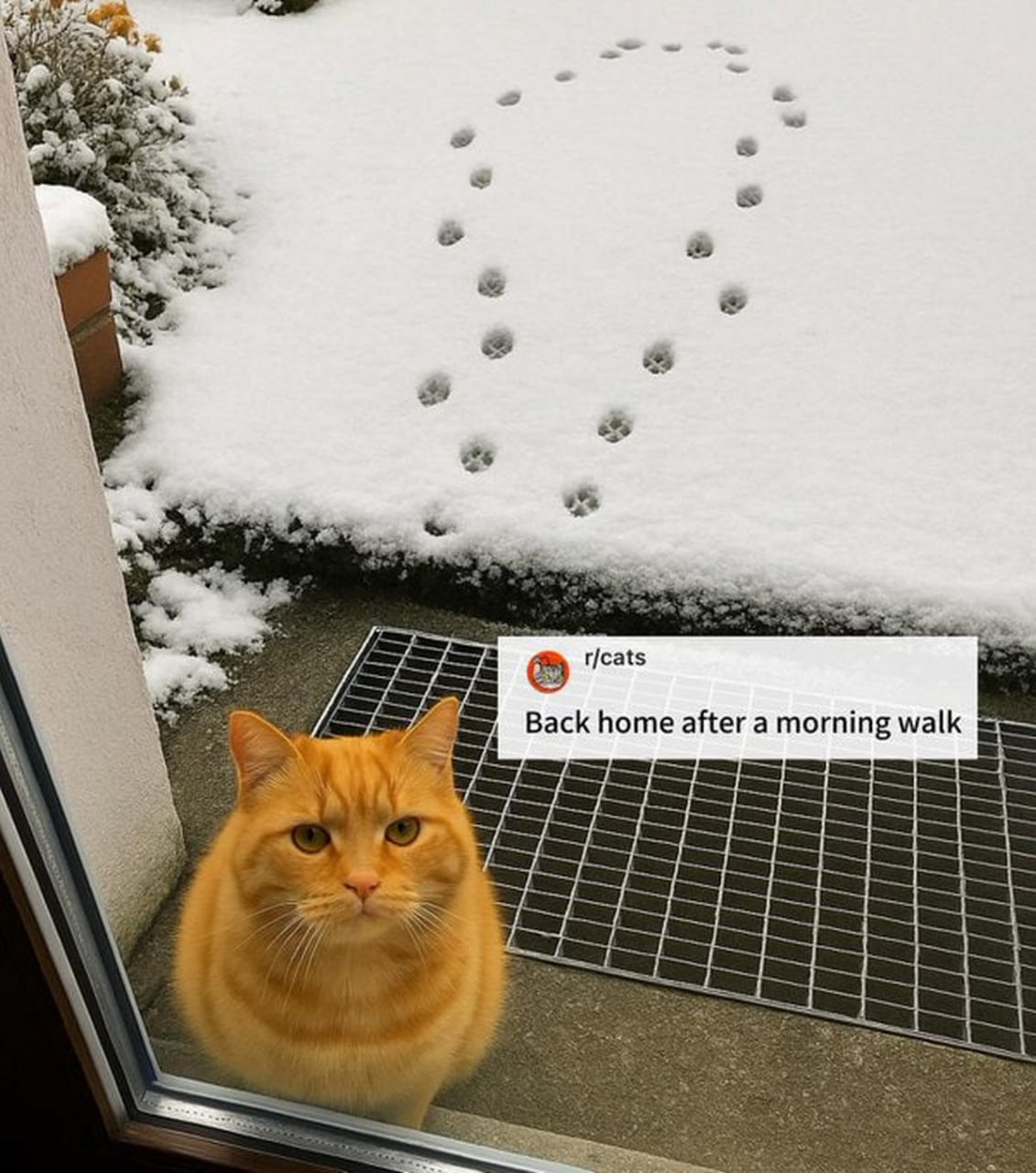 t/cats Back home after a morning walk