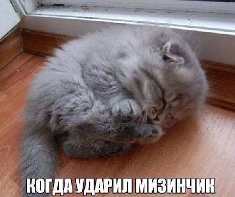 КОГДА УДАРИЛ МИЗИНЧИК