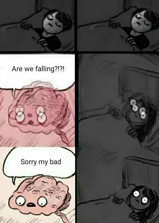 Are we falling?!?! Sorry my bad