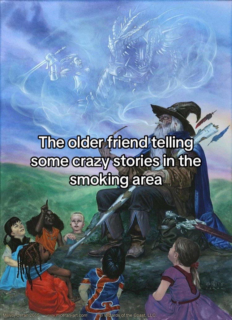 у о The older friend {ета some crazy stories in the smoking area