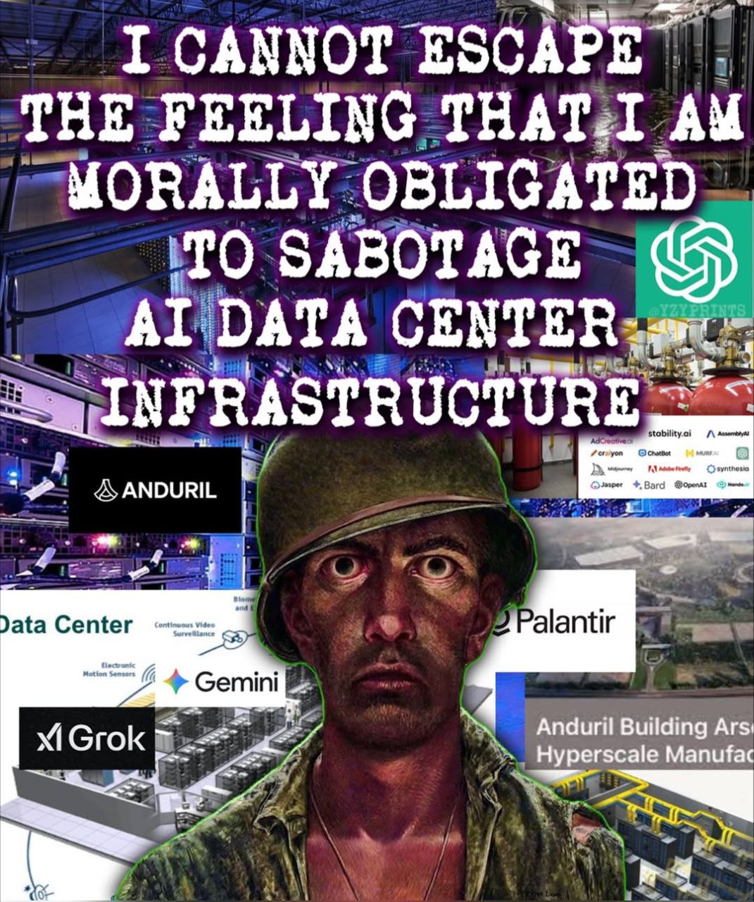 I CANNOT ESCAPE THE FEELING THAT.I MORALLY OBLIGATED TO SABOTAGE DATA CENTER: ANDURIL Center Gemini a Grok Andu rit Buildin Ars Hyper сае