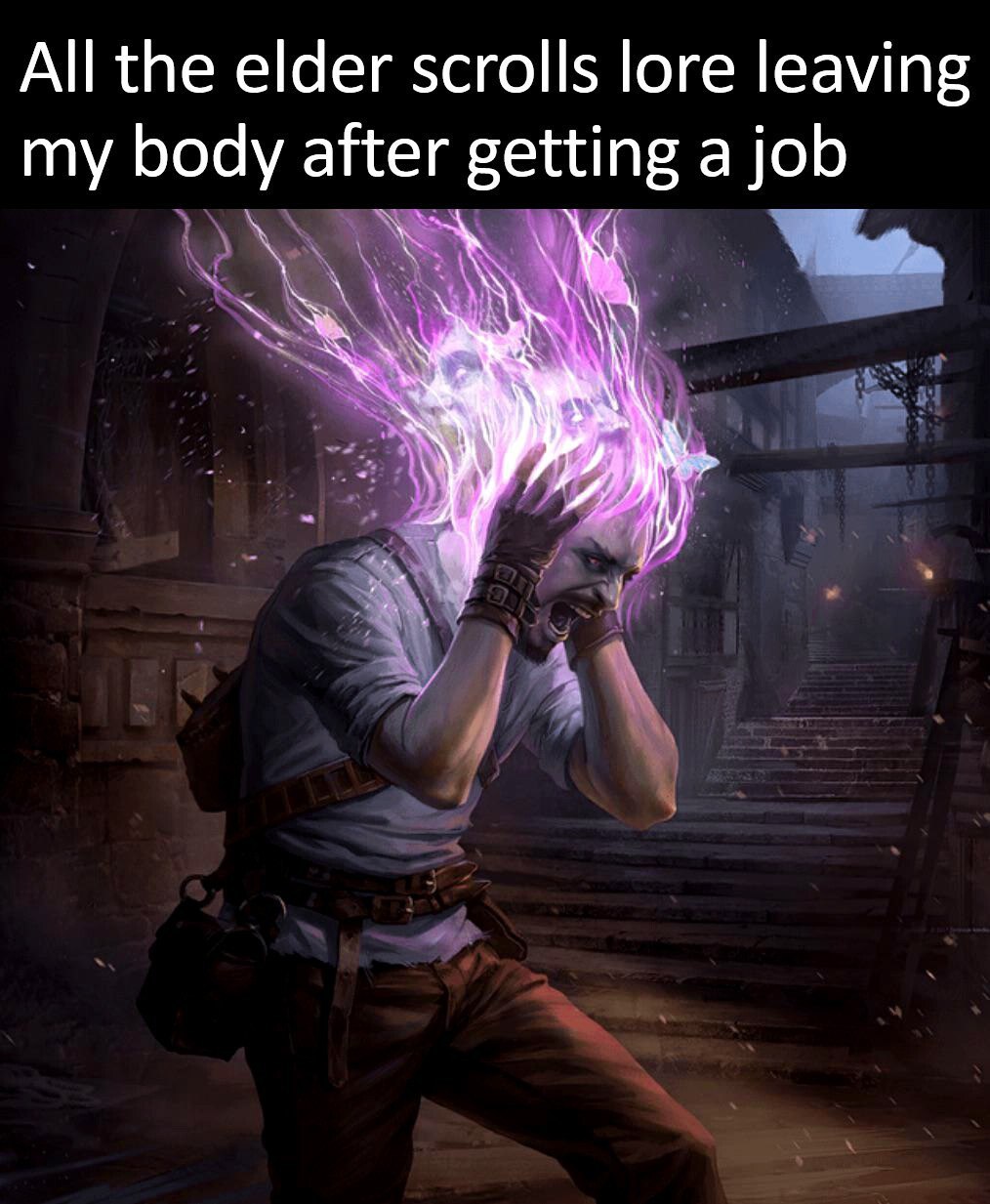 All the elder scrolls lore leaving my body after getting а job 4