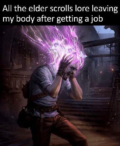 All the elder scrolls lore leaving my body after getting а job 4