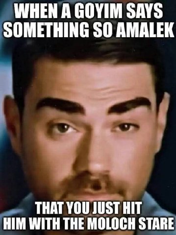 WHEN A GOYIM SAYS SOMETHING SO AMALEK THAT YOU JUST HIT HIM WITH THE MOLOCH STARE