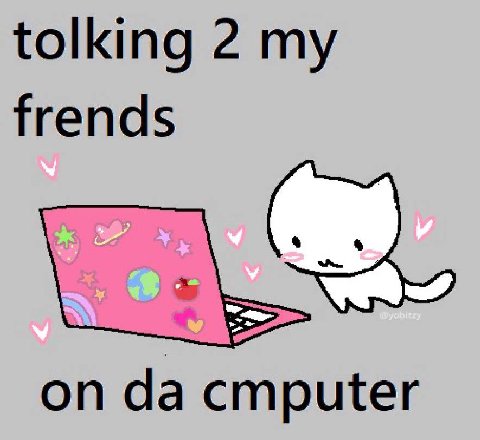 tolking 2 frends on cmputer