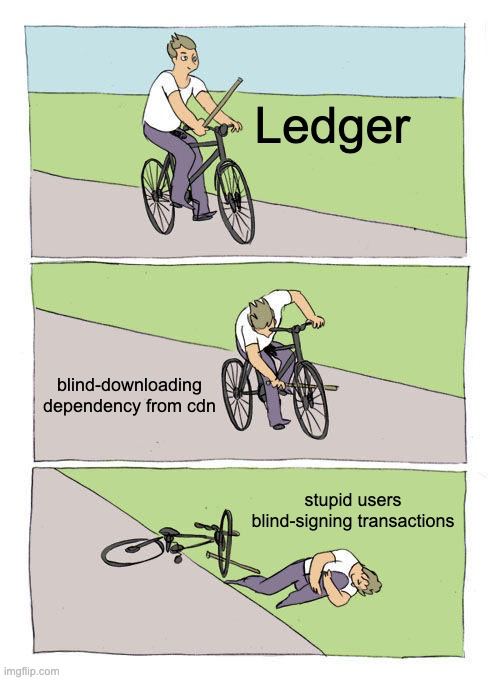 Ledger у blind-downloading dependency from cdn stupid users lind-signing transactions