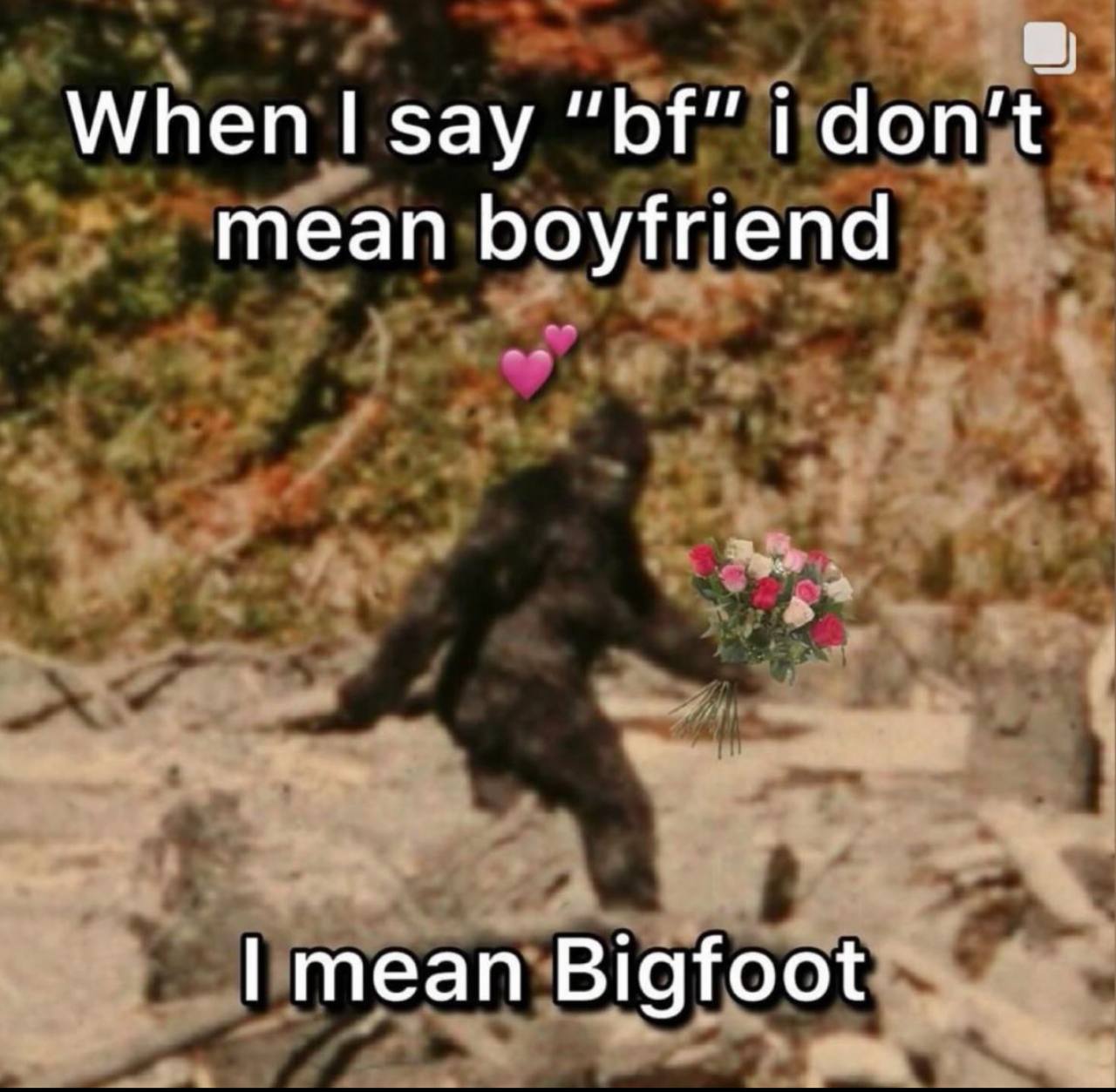When say don’t mean boyfriend теап Bigfoot