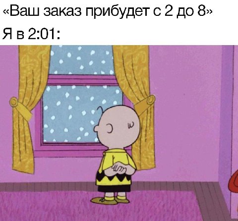 «Ваш заказ прибудет с 2 до 8»