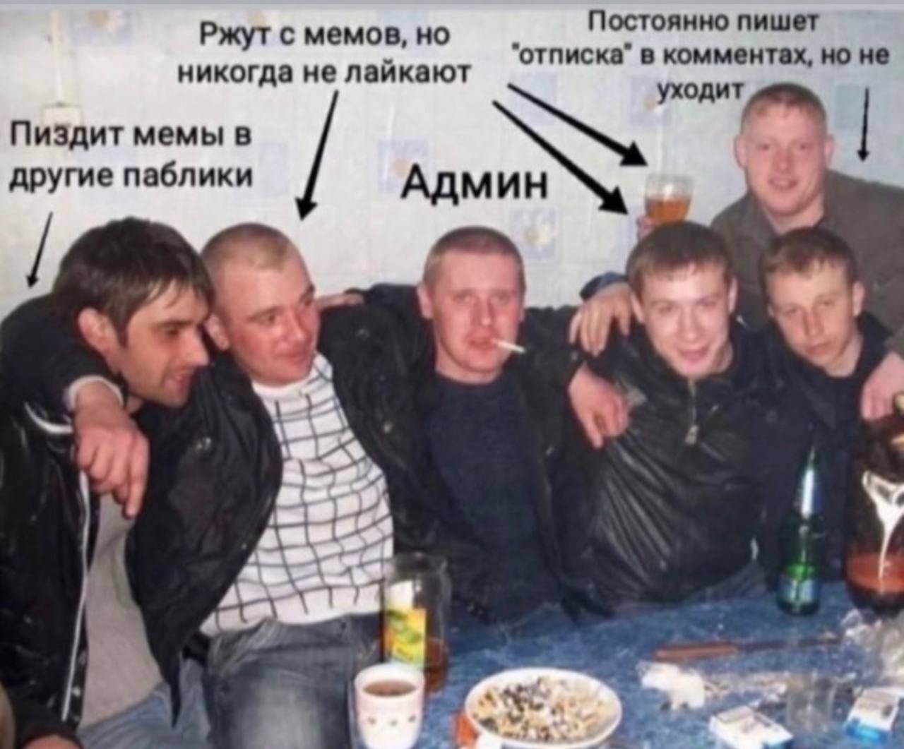 Ржут с мемов, но Постоянно пишет отписка в комментах, но не никогда не лайкают Пиздит мемы в другие паблики Админ A у и 4