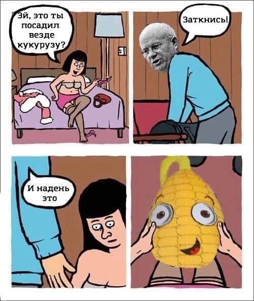 это ты посадил везде кукурузу? И надень это