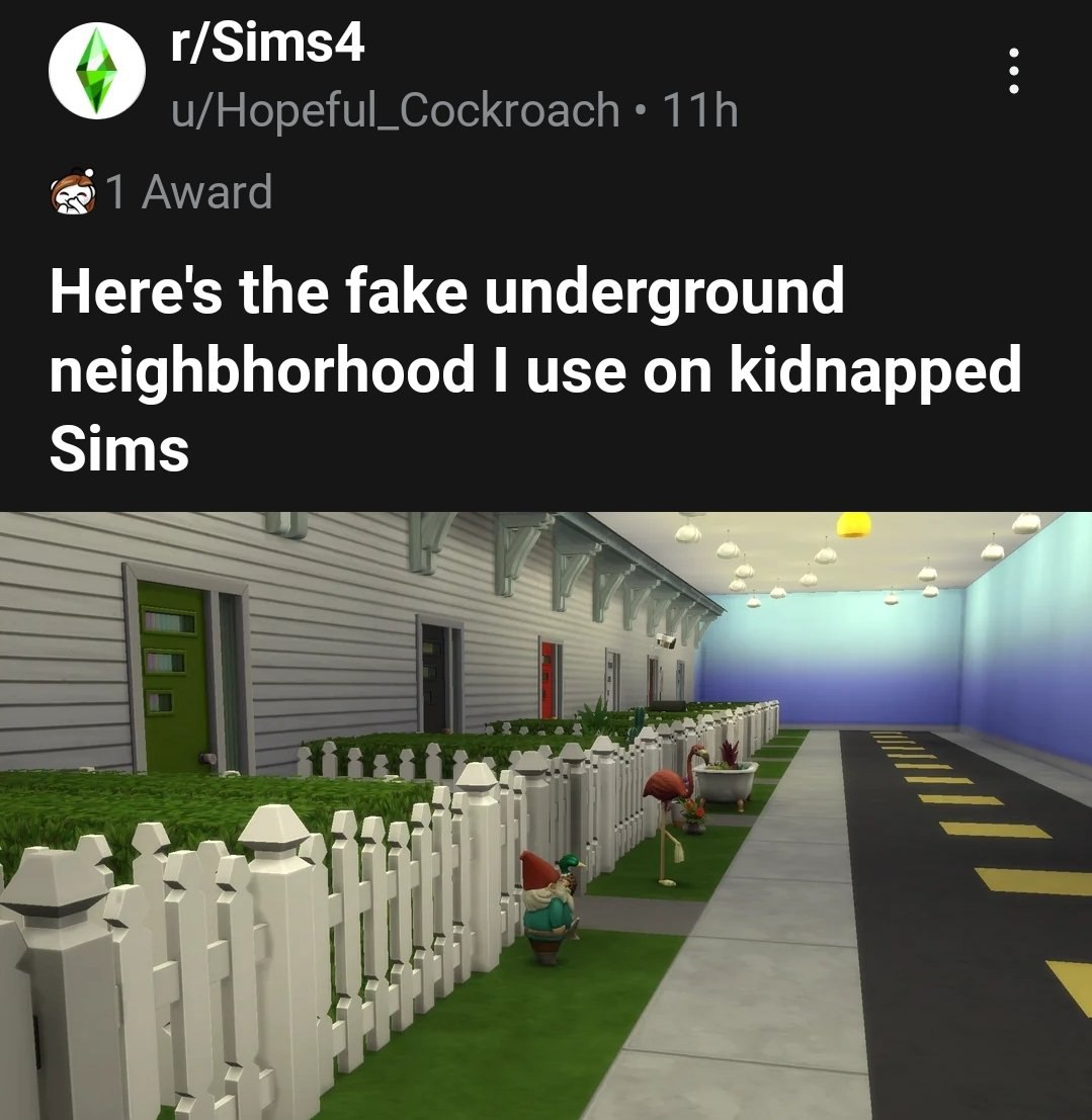о r/Sims4 Here's the fake underground neighbhorhood use on kidnapped Sims
