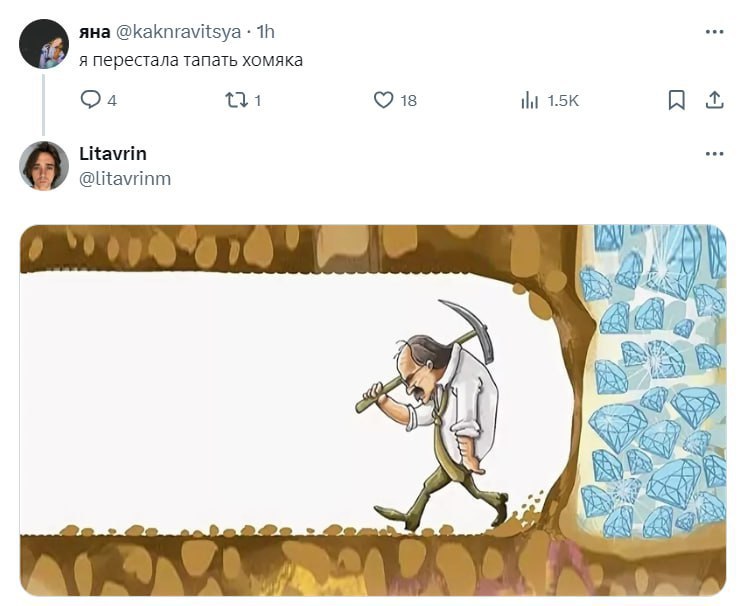 яна @kaknravitsya я перестала тапать хомяка 18 A Litavrin 9 @litavrinm 3