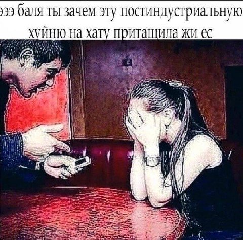 99 баля ты зачем эту постиндустриальную ИНЮ На хату притащила 1