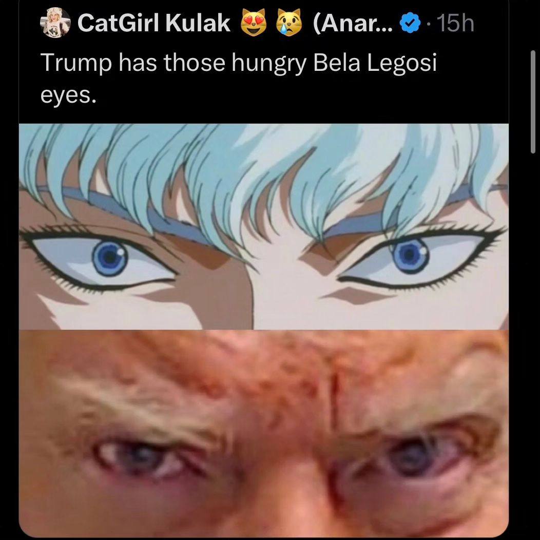 Kulak (Апаг... Trump has those hungry Bela Legosi eyes. 1077 bed