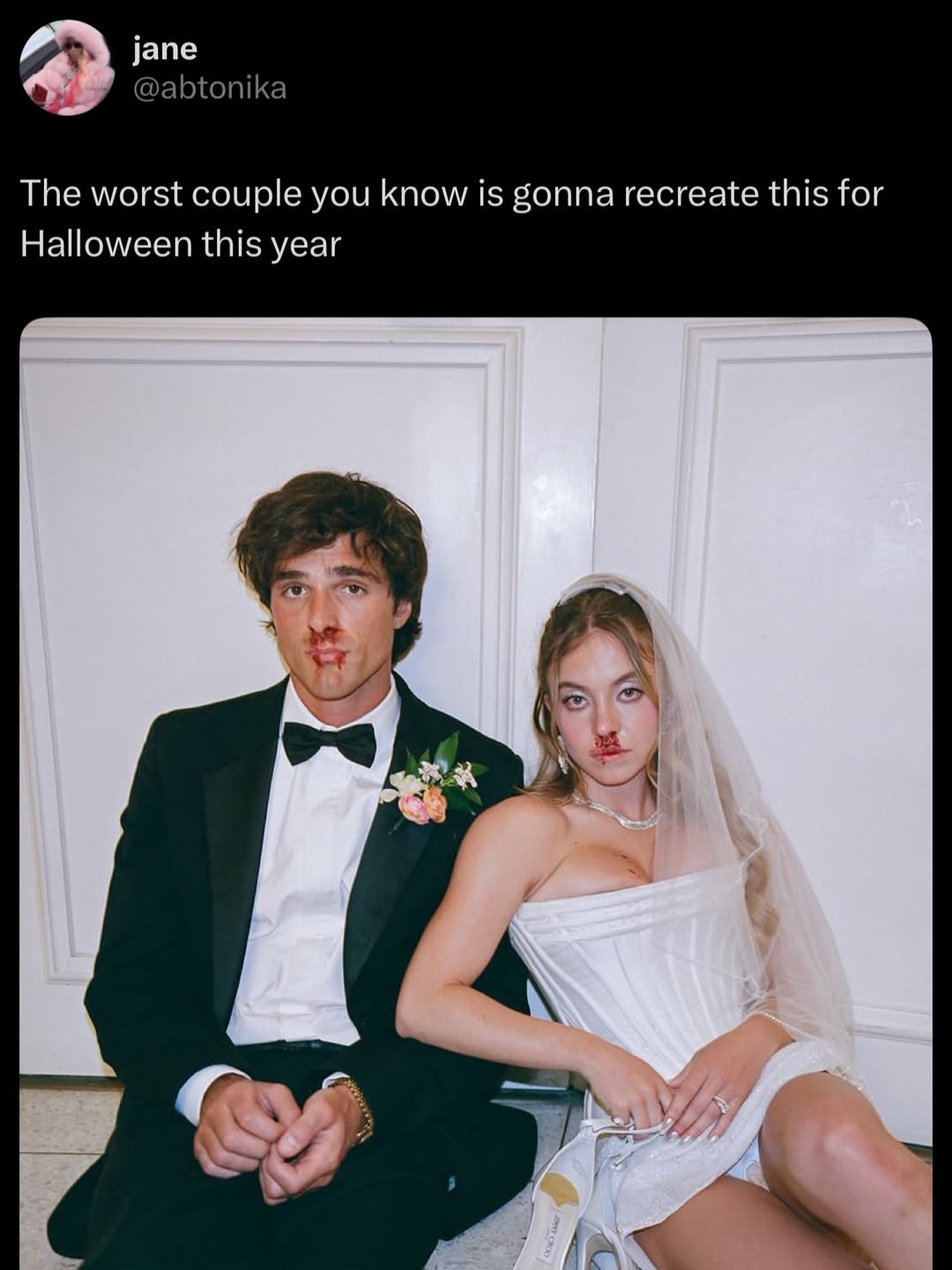 jane The worst couple you know is gonna recreate this for Halloween this year