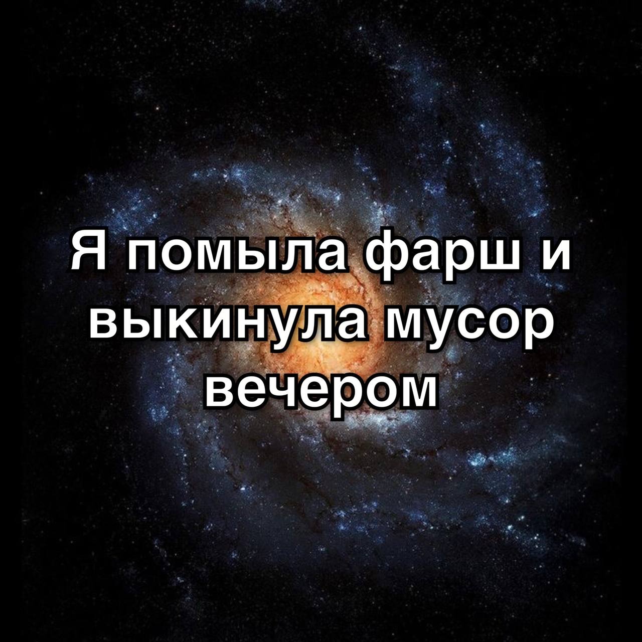 Я помыла фарш и выкинула мусор вечером