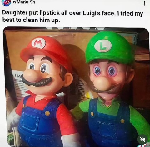 Neues ума Daughter put lipstick all over Luigi's face. tried my best to clean him up. 6