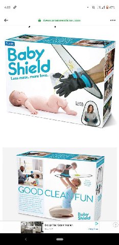 4:03 a LTE Awesomeinventions.com eee aby Shie love. Less mess, more 7 SOOD FUN Bab Shield Design Your Dream Kitchen Shop Now