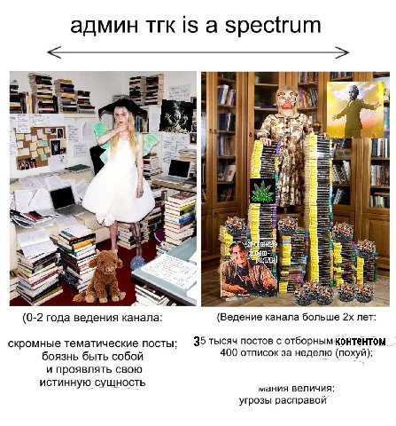 админ тгк is a spectrum Вы i a Ведение канала больше лет: (0-2 года ведения канала: скромные тематические посты; 35 тысяч постов с боязнь быть собой 400 отписок за неделю (похуй); и проявлять свою ист
