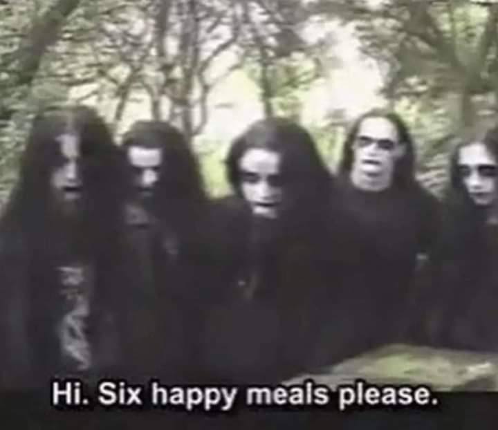 Six happy meals please.