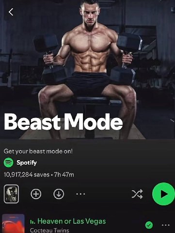 у Beast Get your beast mode on! Spotify 10,917,284 saves Heaven Las Vegas Cocteau Twins