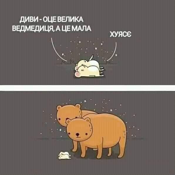 ДИВИ-ОЦЕВЕЛИКА ВЕДМЕДИЦЯ, А МАЛА ХУЯСЕ