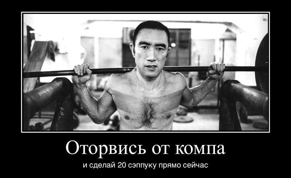 Оторвись от компа и сделай 20 сэппуку прямо сейчас