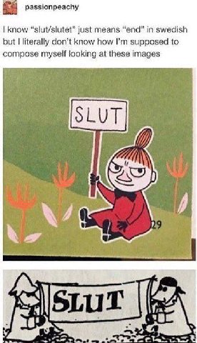 passionpeachy know “slut/slutet” just means “end” in swedish but literally don’t know how supposed to compose myself looking at these images SLUT У