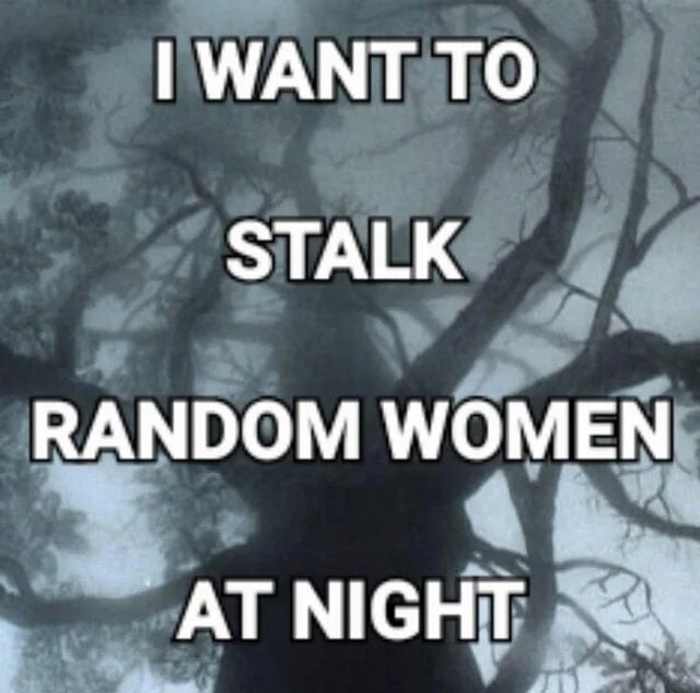 МАМТ ТО STALK RANDOM WOMEN AT NIGHT