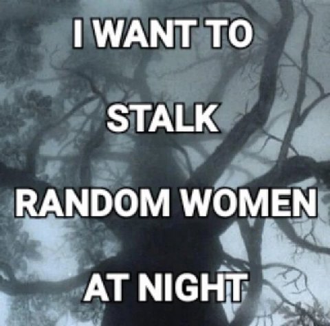 МАМТ ТО STALK RANDOM WOMEN AT NIGHT
