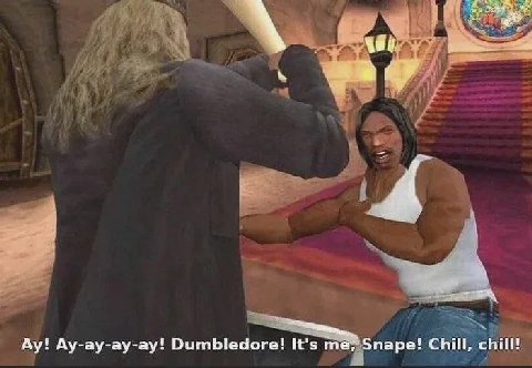 Ау-ау-ау-ау! Dumbledore! It's Snape! Chill, chill!