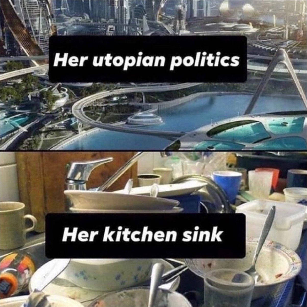 Her utopian politics Her kitchen sink