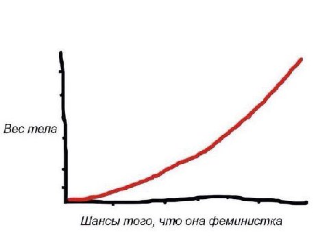 Вес тела Шансы того, что она феминистка