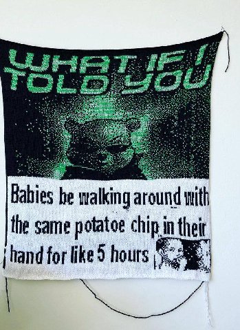 Я ТЫ у’ vey wig We ving We vig vey, у wow tue у 4 у“ у Babies be walking around with fhe same potatoe chip in theit jhand for like 5 hours у