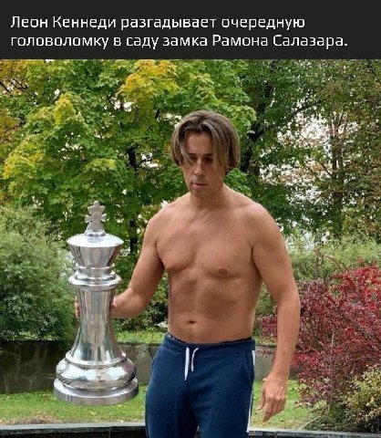 Леон Кеннеди разгадывает очередную головоломку в саду замка Рамона Салазара. “4