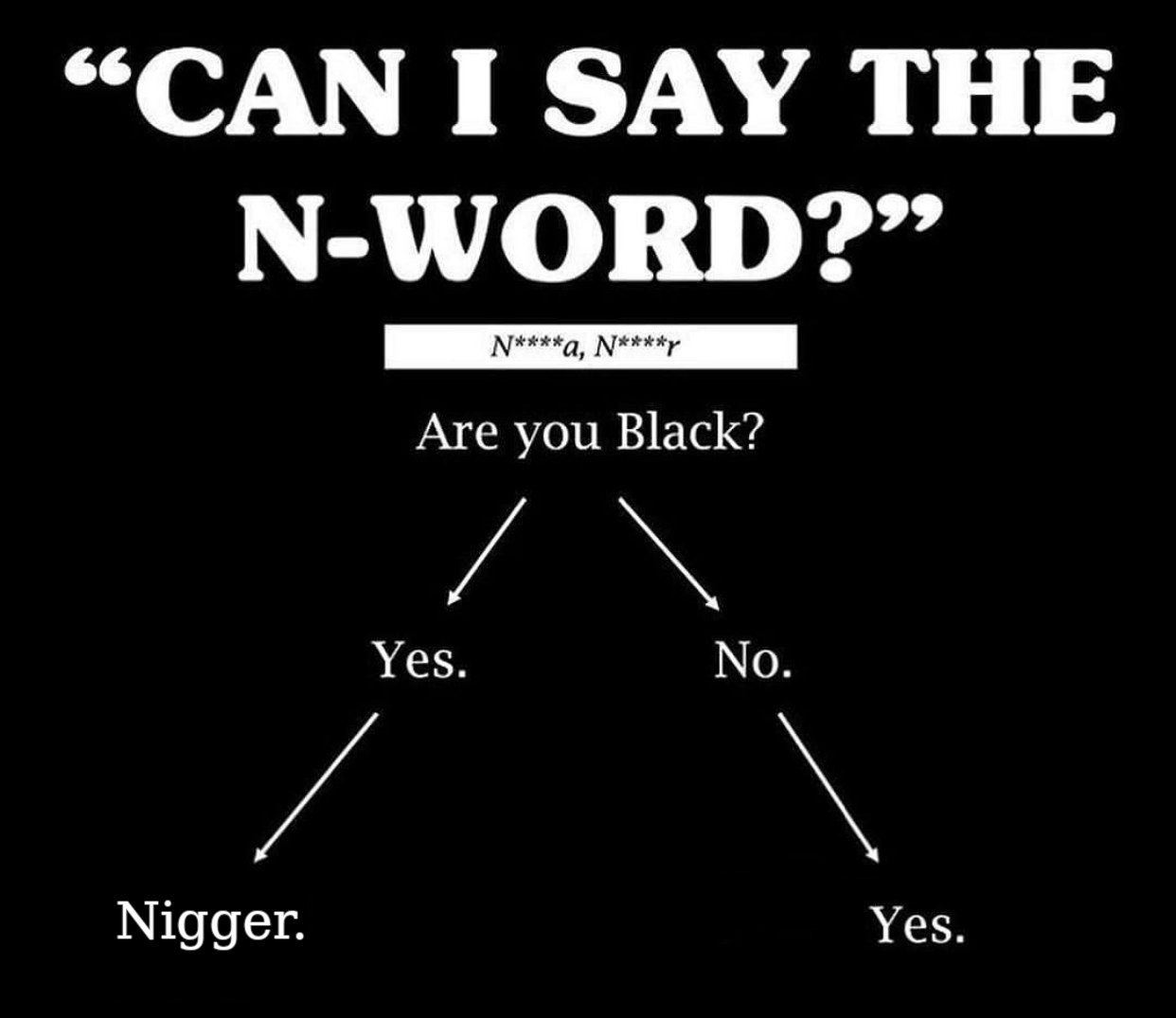 “CAN I SAY THE Are you Black? Yes. Nigger. Yes