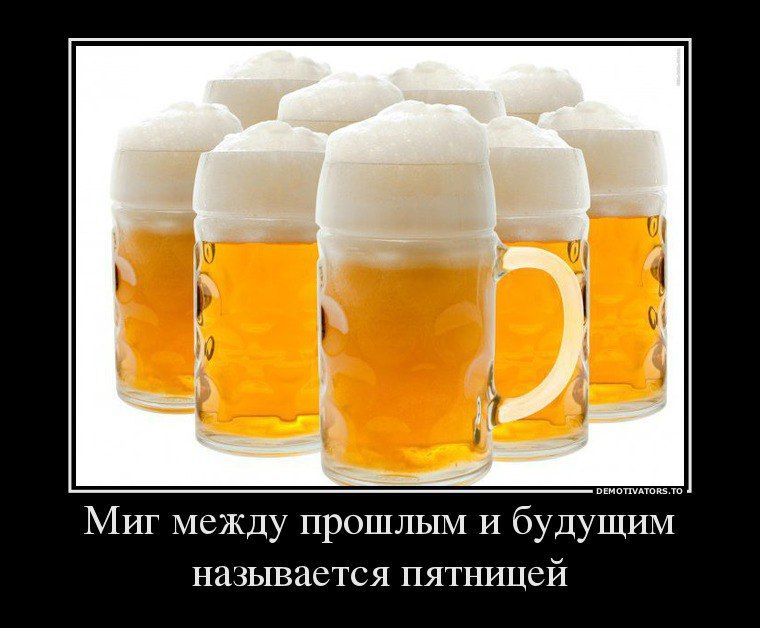 DEMOTIVATORS.TO Миг между прошлым и будущим называется пятницей