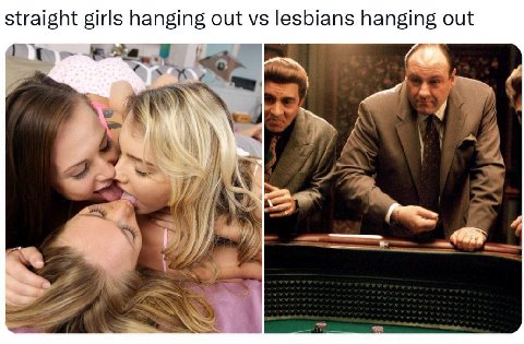 straight girls hanging out lesbians hanging out