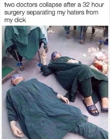 two doctors collapse after а 32 hour surgery separating my haters from my dick i 7
