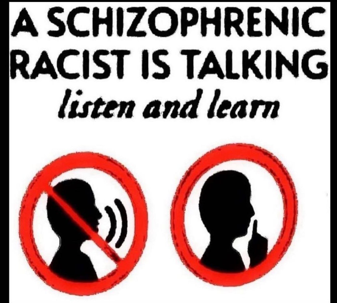 A SCHIZOPHRENIC RACIST IS TALKING listen and learn