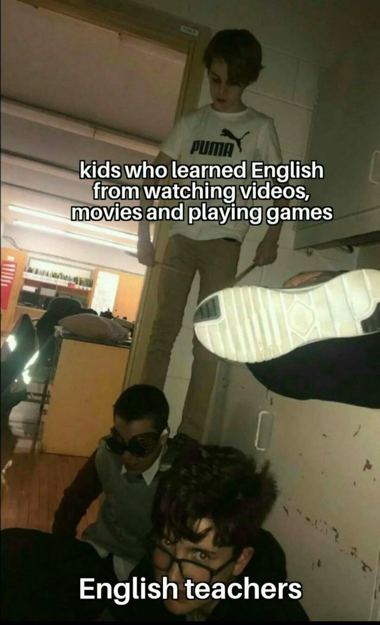 kids who learned English from watching videos, movies and playing games English teachers