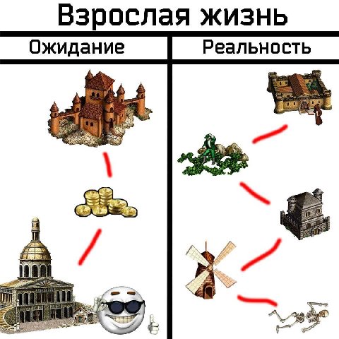 Взрослая жизнь Реальность Ожидание AAS
