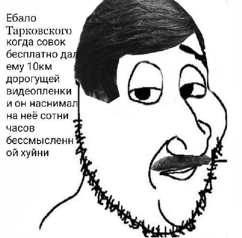 Ебало Тарковского когда совок бесплатно да ему дорогущей видеопленки ион наснимал на неё сотни часов бессмысленн хуйни 4