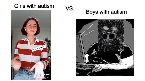 Girls with autism Boys with autism nds SSS у Swipe up 59 Tok