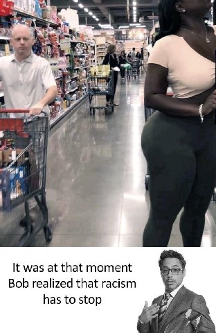 1 a. It was at that moment Bob realized that racism has to stop