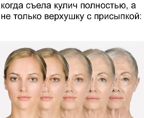 когда съела кулич полностью, а не только верхушку с присыпкои:
