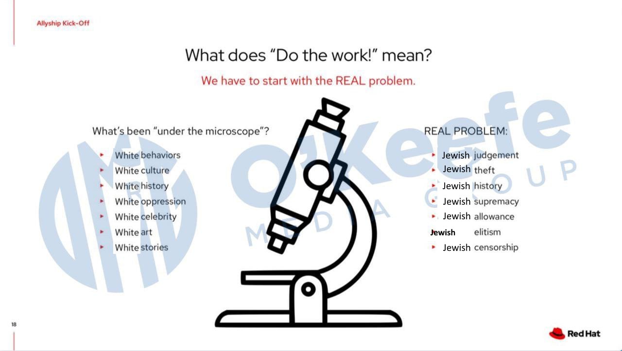 Allyship Kick-Off What does the work!” mean? We have to start with the REAL problem. What's been “under the microscope”? REAL PROBLEM: White behaviors Jewish judgement White culture Jewish theft White