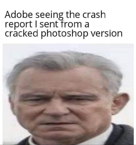 Adobe seeing the crash report cracked photoshop version